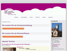 Tablet Screenshot of aldingen-evangelisch.de
